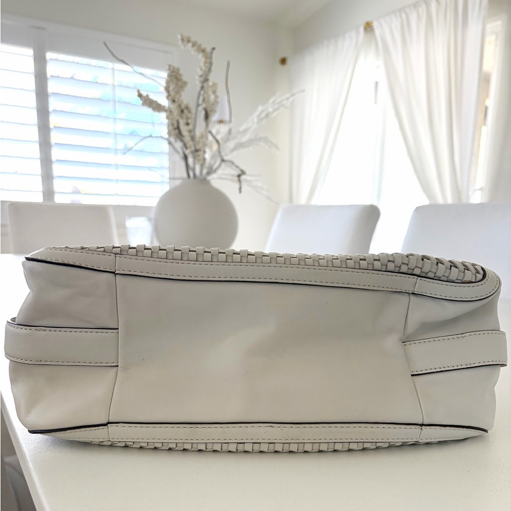 Coach White Genuine Leather Woven Shoulder Bag with Silver Hardware🤍🌿 - Picture 9 of 10